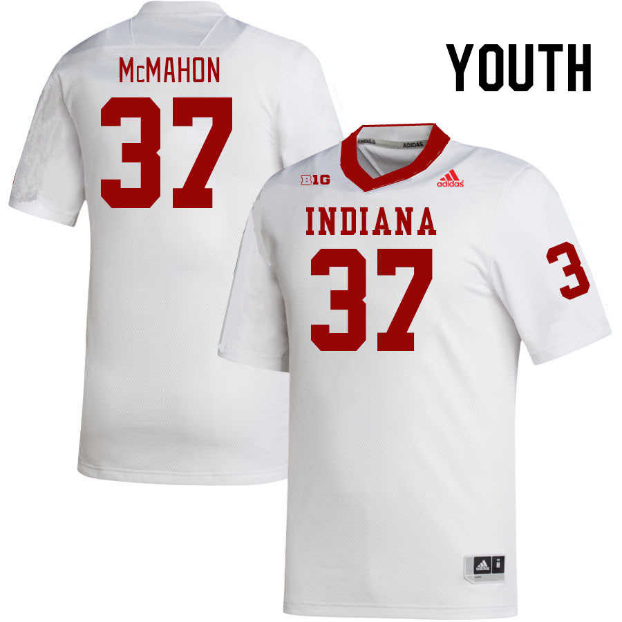 Youth #37 Declan McMahon Indiana Hoosiers College Football Jerseys Stitched-White